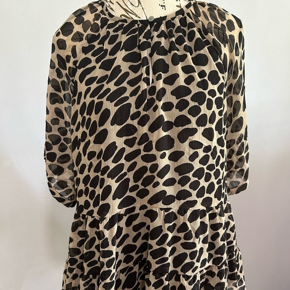 LOFT Black and Cream Patterned Blouse. Lined. Medium NWT - Picture 1 of 9